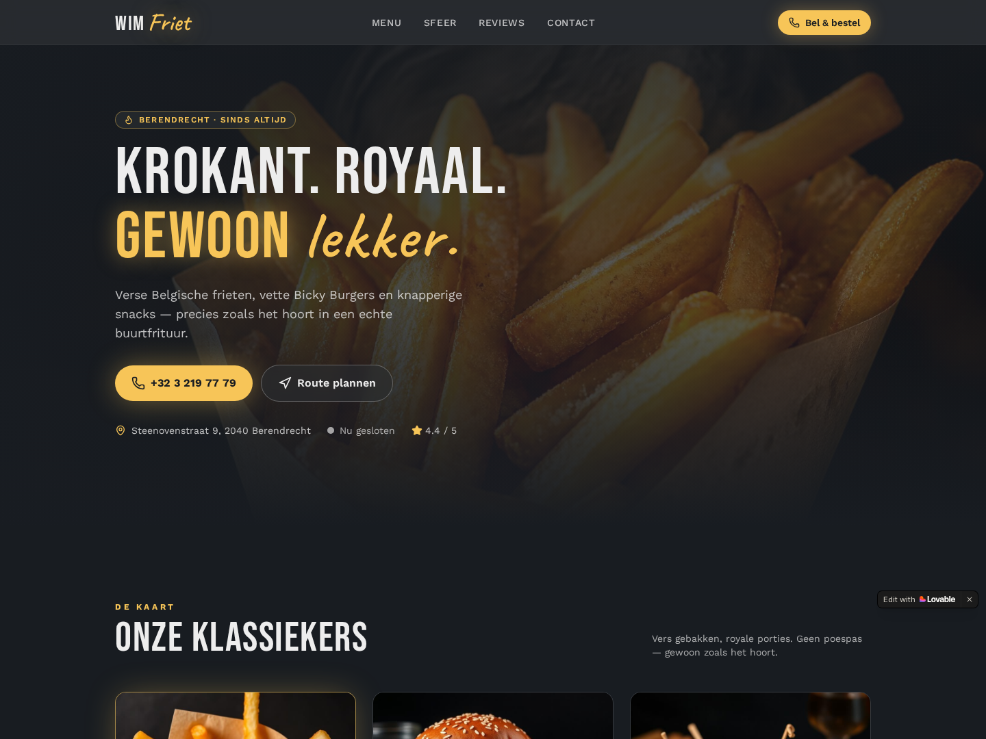 Screenshot van Wim Friet